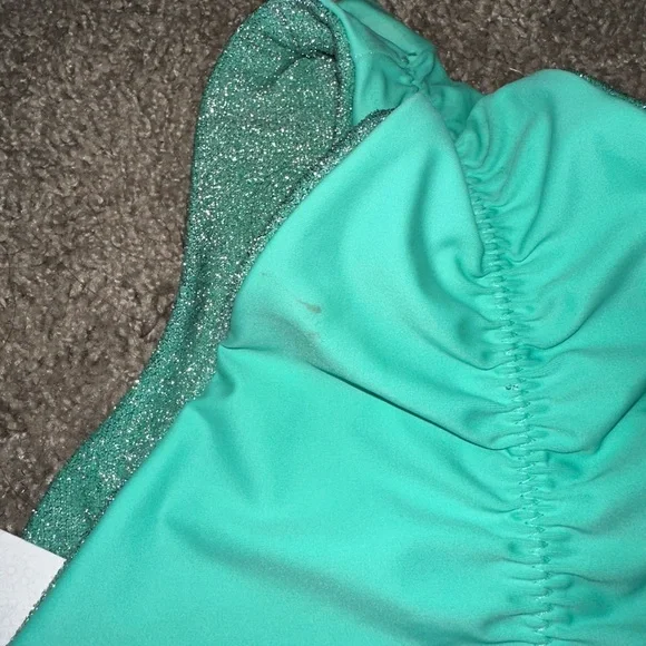 Capittana High Waist Bikini Bottom M Metallic Green Handmade BNWT - Picture 7 of 10